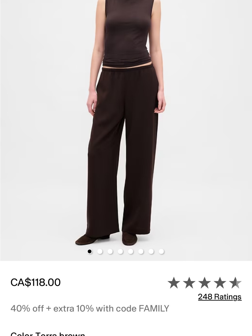 Gap easy pant in black xs